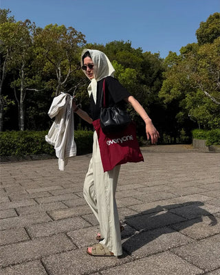 [8th Re-release] (ORIGINAL) Lined Cotton Scarf (cream)