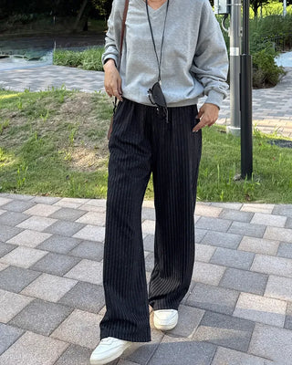 Striped Banding Pants