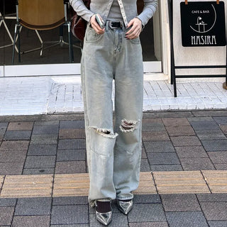 Vintage distressed denim