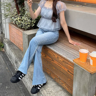 Flared Fit Denim Pants