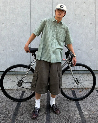 Checkbox Silhouette Half Shirt
