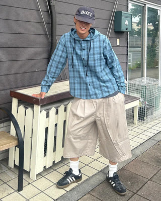 Oversized Banded Bermuda Pants