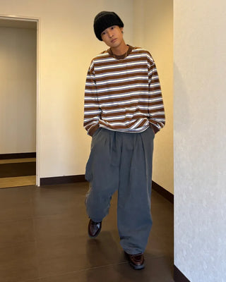 Pigment Border Long T-Shirt