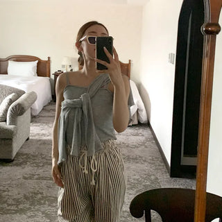 Cardigan & Sleeveless Set