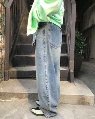 Vintage Washed Denim Pants