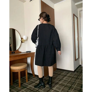 Pintuck Mini Dress