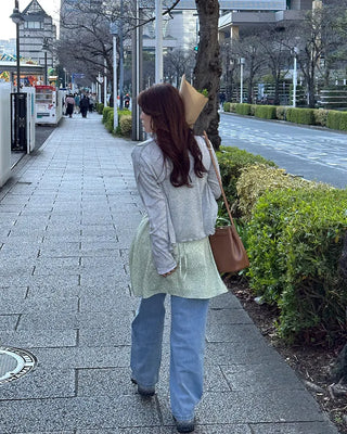 Asymmetrical sheer cardigan