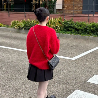 Simple raglan knit