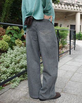 Herringbone striped pants