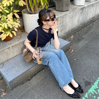 Unbalanced Strap T-Shirt