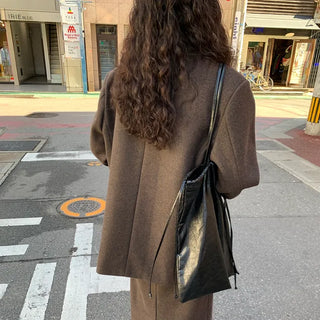 [Quilted Lining] Oversized Wool Jacket