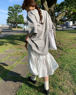 Tiered long skirt