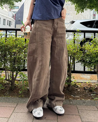 Wide-leg collar pants