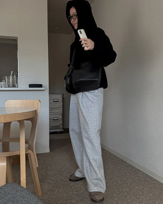 Brushed Pintuck Wide Balloon Pants