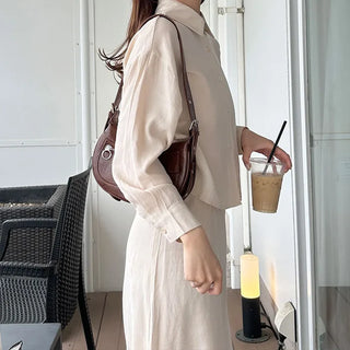 Basic dress and shirt set