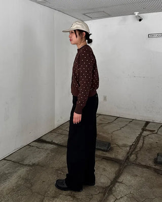 Side-point cotton pants
