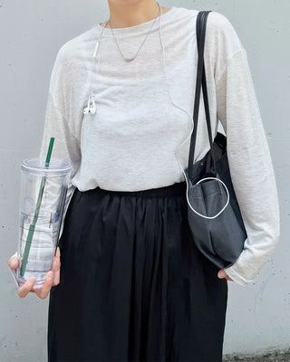 Summer sheer long-sleeved T-shirt