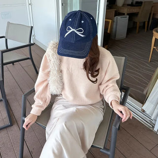 String Cropped Sweatshirt
