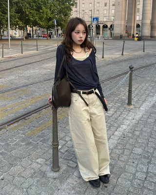Wide cotton pants