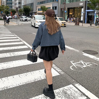 Shirred balloon mini skirt