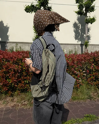 Modern check short-sleeved shirt