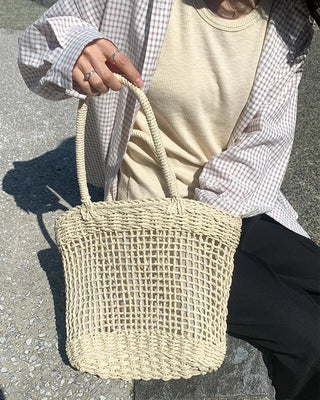 Rattan Mesh Shoulder Bag