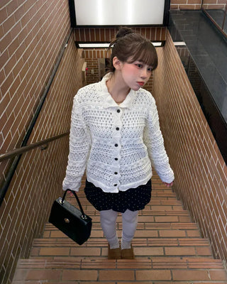 Polka dot mini skirt