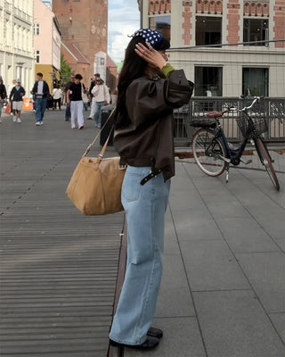 Big Square Suede Shoulder Bag