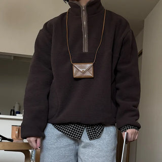 Basic fleece half-zip-up