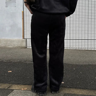 Corduroy half-zip pullover and pants set
