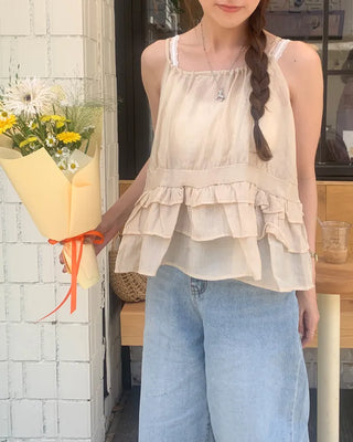 Frilled tiered blouse