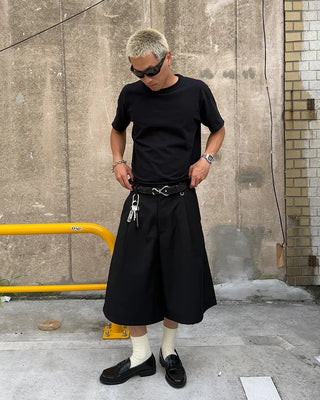 Back-band slacks Bermuda shorts