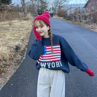New York logo knit