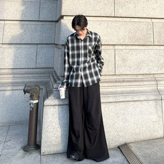 (Unisex) Oversized Check Shirt