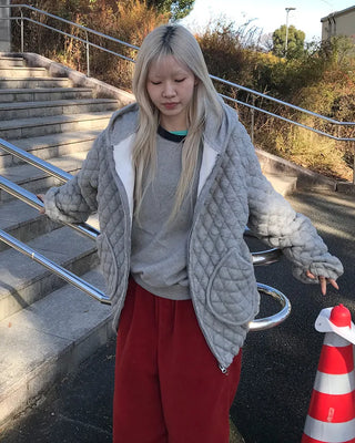 Quilted Hooded Blouson