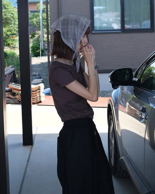 Boat neck T-shirt