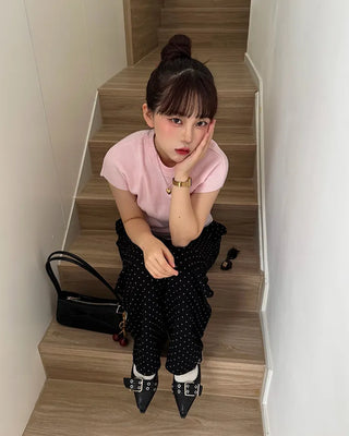 Slim short-sleeve knit