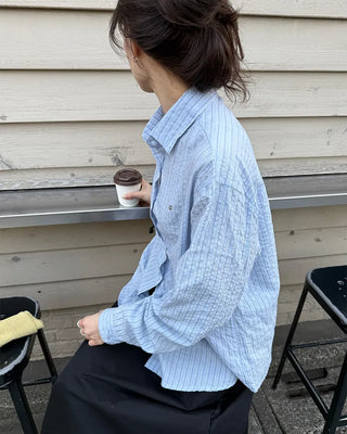 Striped pendant shirt