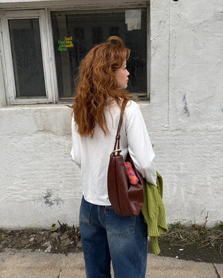 Simple round long T-shirt