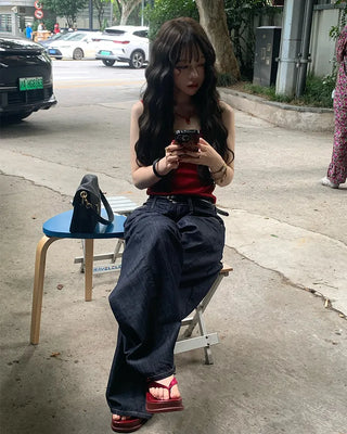 Stitched Wide Denim