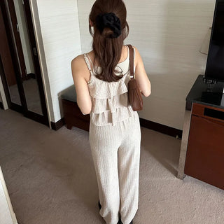 Wrinkle top and pants set