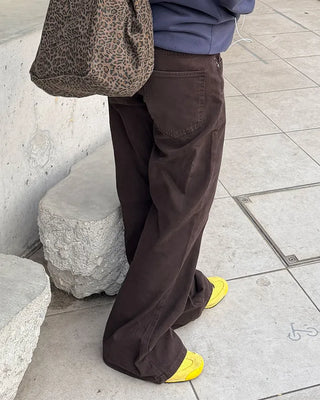 Cotton straight pants