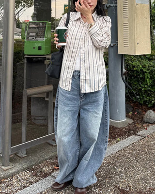 Loose-fit striped shirt
