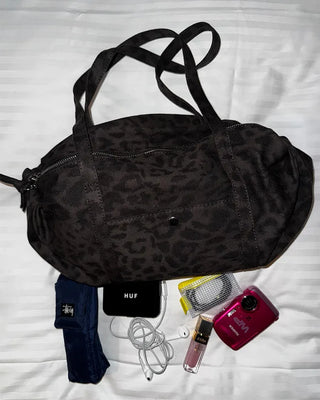 Leopard print shoulder bag