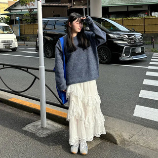 Loose-fit colored knit