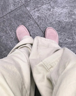 Suede square loafers