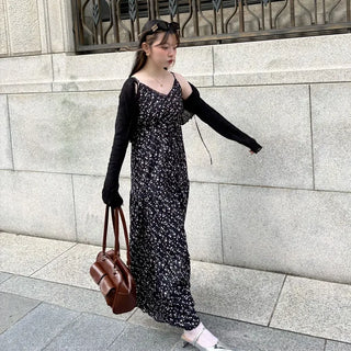 Flower Long Camisole Dress