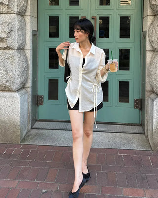 Tie Ribbon Oversized Shirt