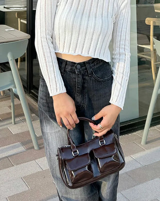 Two-pocket daily tote bag