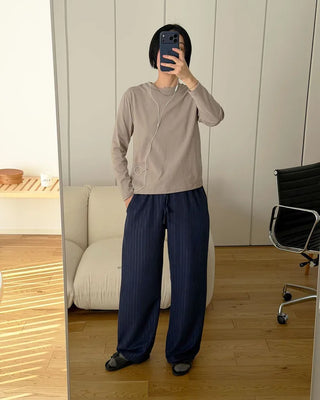 Light striped pants